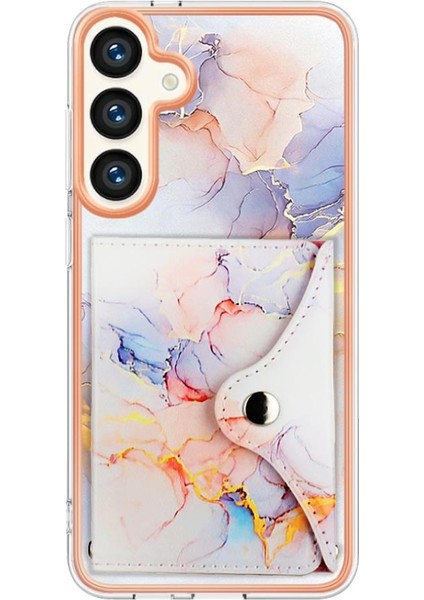 Samsung Galaxy S24 Artı Mermer Ince Cüzdan Yumuşak Tpu Tampon Kartı (Yurt Dışından)