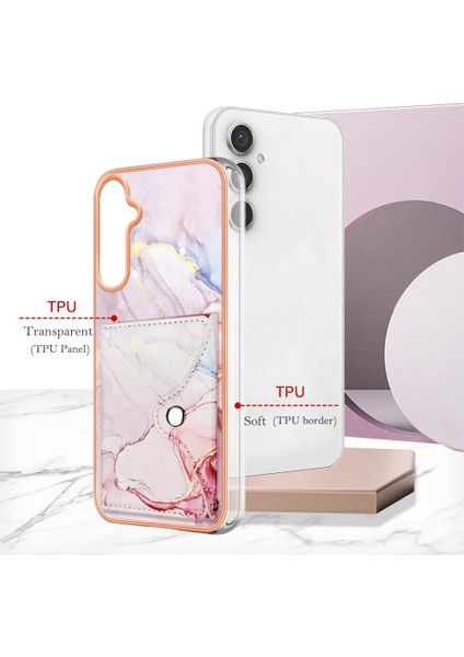 Samsung Galaxy S23 Fe Yumuşak Tpu Tampon Ince Cüzdan Kart Yuvaları (Yurt Dışından)