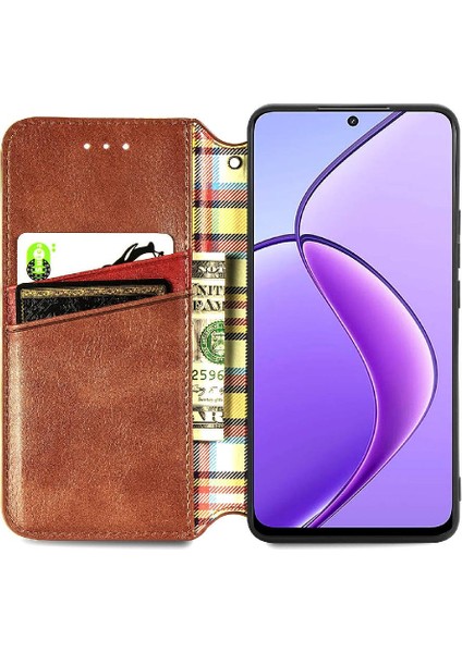 Realme 12 5g Flip Kapak Için Kılıf Zarif Iş Cüzdan Fonksiyon Vaka (Yurt Dışından) indirimleri