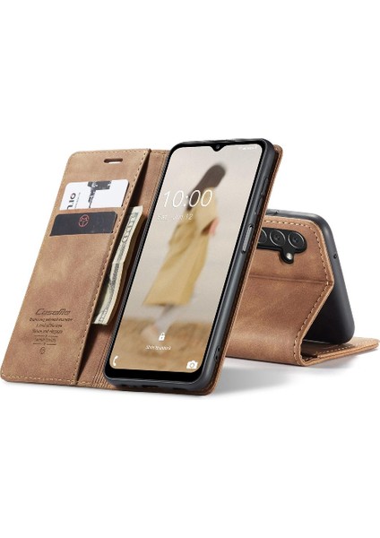 Samsung Galaxy A14 4g Için Flip Case/5g Flip Folio Kitap Kılıf Kart Yuvası Pu (Yurt Dışından)