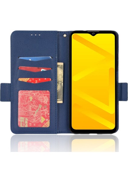 Zte Blade A71 Yan Toka Manyetik Cüzdan Pu Deri Kart Yuvaları (Yurt Dışından)