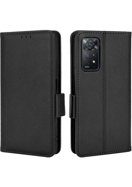Xiaomi Redmi Için Not 11 Pro 4g/5g Yan Toka Pu Deri Cüzdan Kart (Yurt Dışından)