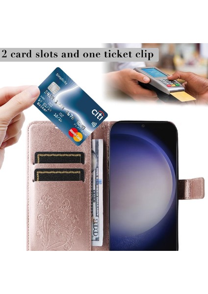 Samsung Galaxy S24 Artı Darbeye Kapak Flip Kickstand Pu ile (Yurt Dışından)