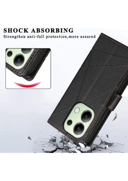 Xiaomi Redmi Not 13 Için Flip Case 4g Şok Emici Darbeye Üç (Yurt Dışından) indirimleri