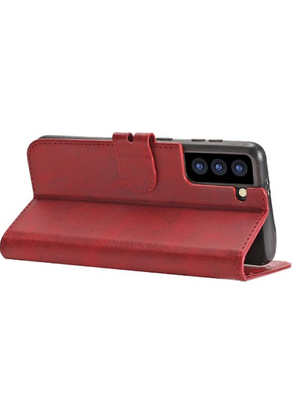 Cüzdan Kılıf Samsung Galaxy S21 Fe 5g Kickstand Için Tüm Yuvarlak Koruma (Yurt Dışından)