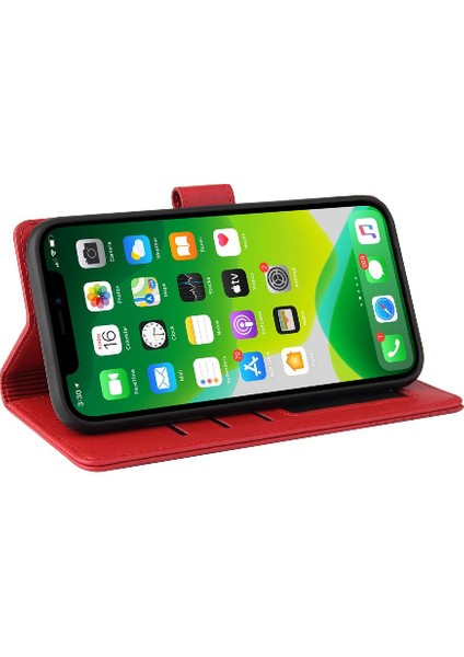 Mays Home Iphone 13 Kickstand Üç Kart Yuvaları Premium Deri Için Flip Case (Yurt Dışından)