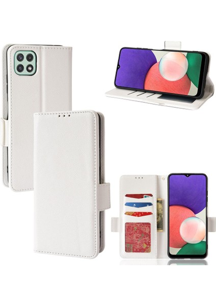 Samsung Galaxy A22 5g Için Kılıf Kart Yuvaları Tutucu Pu Deri Cüzdan Yan (Yurt Dışından)