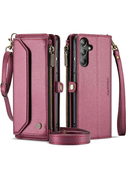 Samsung Galaxy A14 Için Crossbody Durumda 4g/5g Kart Tutucu Kılıf Cüzdan Rfid (Yurt Dışından)