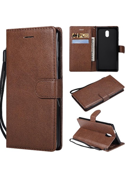 Kart Yuvası ile Nokia 3 Için Flip Case Yüksek Kaliteli Deri Iş Cüzdan (Yurt Dışından)
