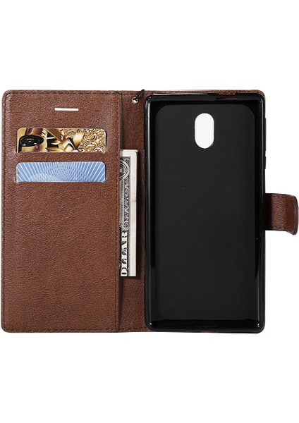 Kart Yuvası ile Nokia 3 Için Flip Case Yüksek Kaliteli Deri Iş Cüzdan (Yurt Dışından)