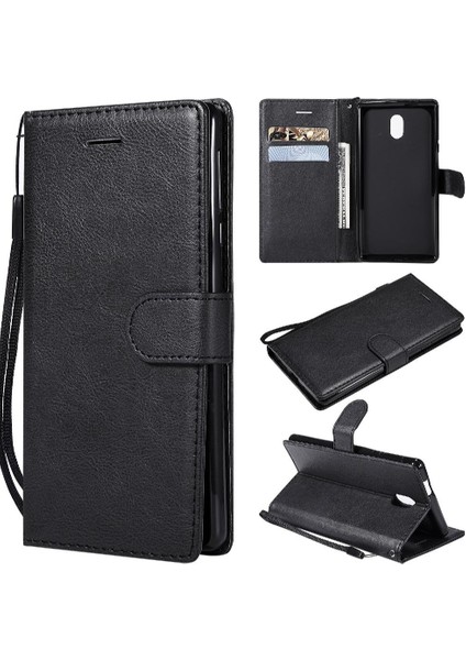 Kart Yuvası ile Nokia 3 Için Flip Case Yüksek Kaliteli Deri Iş Cüzdan (Yurt Dışından)