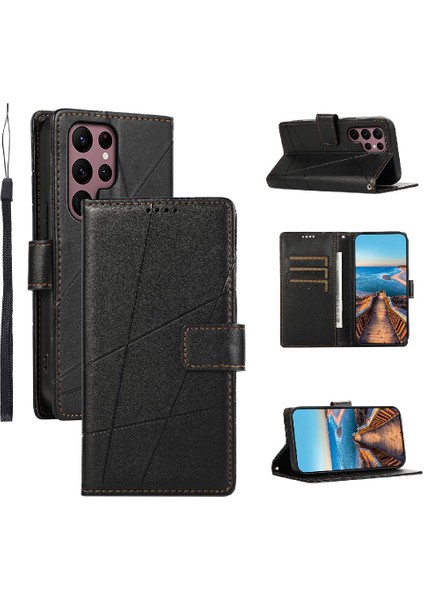 Samsung Galaxy S22 Için Flip Case Ultra Şok Emici Kickstand Üç (Yurt Dışından)