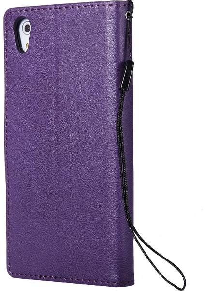 Sony Xperia Z5 Yüksek Kaliteli Deri Klasik Düz Renk ile Flip Case (Yurt Dışından)