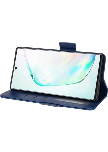Samsung Galaxy Not 10 Artı Yan Toka Pu Deri Kart Yuvaları (Yurt Dışından)