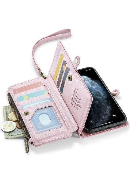 Kadınlar Için Crossbody Kılıf iphone 11 Pro Max Cüzdan Kılıf Fermuar Faturaları (Yurt Dışından)