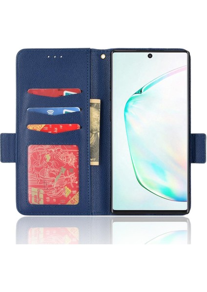 Samsung Galaxy Not 10 Artı Yan Toka Pu Deri Kart Yuvaları (Yurt Dışından)