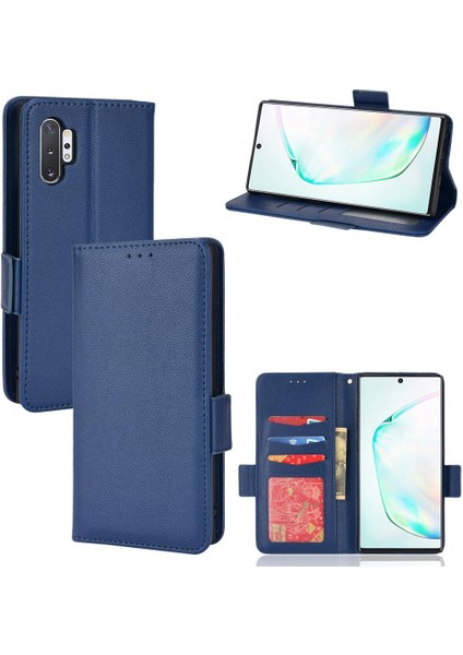 Samsung Galaxy Not 10 Artı Yan Toka Pu Deri Kart Yuvaları (Yurt Dışından)