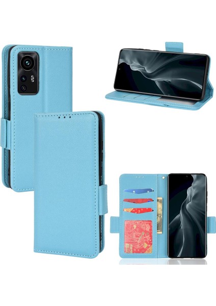 Xiaomi 12 Lite Için Kılıf Yan Toka Cüzdan Manyetik Pu Deri Kart Yuvaları (Yurt Dışından)