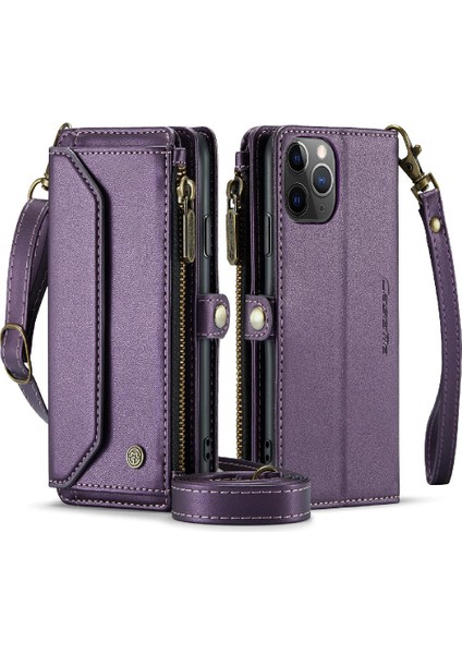 Iphone 11 Pro Için Crossbody Durumda Rfid Engelleme Kart Tutucu Kılıf Cüzdan Için (Yurt Dışından)