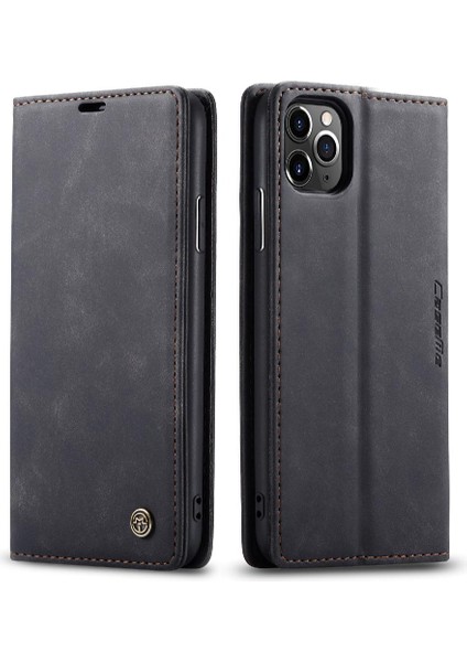 Iphone 11 Için Flip Case Pro Max Vintage Pu Deri Cüzdan Kılıf Kart Yuvası (Yurt Dışından)