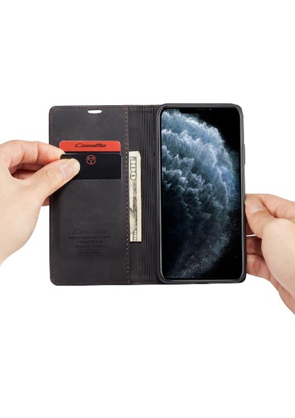 Iphone 11 Için Flip Case Pro Max Vintage Pu Deri Cüzdan Kılıf Kart Yuvası (Yurt Dışından)