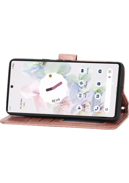 Google Piksel 8 Pro Manyetik Kapatma Kart Tutucu Anti Pu Için Flip Case (Yurt Dışından)