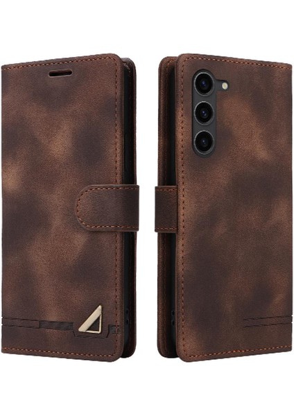 Samsung Galaxy S23 Flip Kapak Için Flip Case Basit Iş Deri Kılıf (Yurt Dışından)