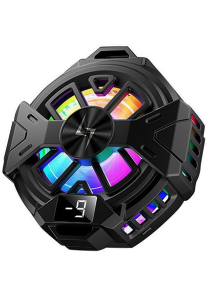 P60 Usb'den 2in 1 Manyetik Arka-Klipsli Dijital Göstergeli Rgb Işıklı Cep Telefonu Soğutucu Fan