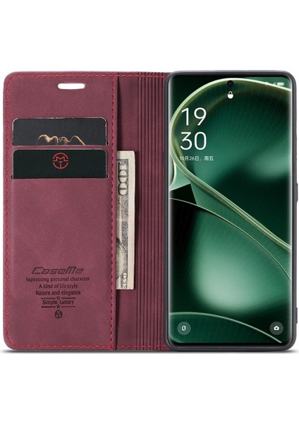 Oppo Bulmak Için Flip Case X6 5g Vintage Pu Deri Cüzdan Kılıf Kart Yuvası (Yurt Dışından)