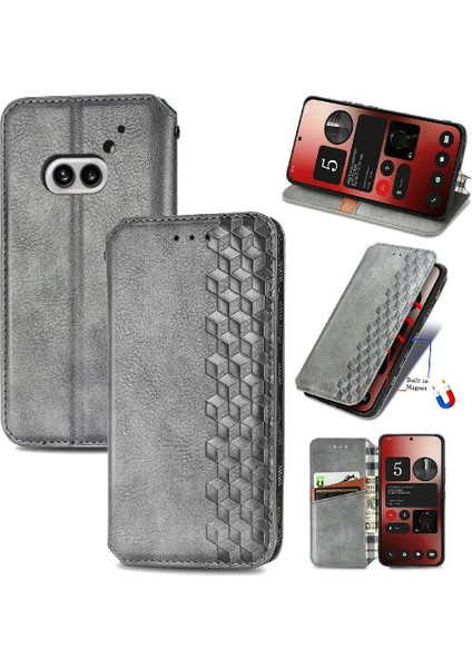 Nothing Telefon 2A Moda Tasarım Kapak Çevirin Cüzdan Fonksiyon Vaka (Yurt Dışından)
