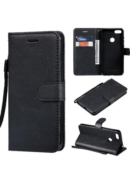 Motorola Moto E6 Için Flip Case Kart Yuvası Klasik Düz Renk ile Oyna (Yurt Dışından)
