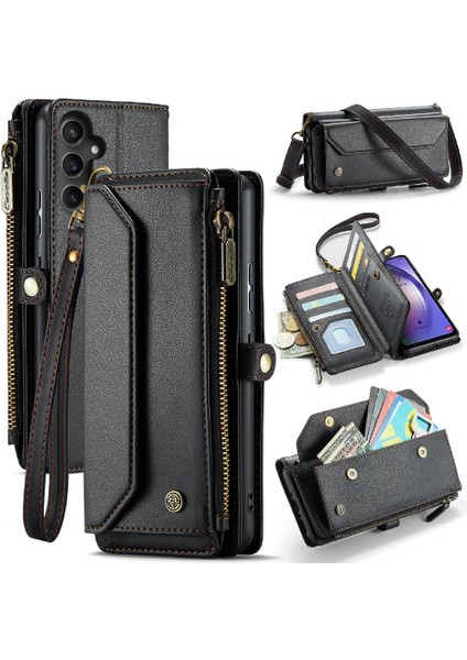 Samsung Galaxy A54 Için Crossbody Durumda 5g Kart Tutucu Cüzdan Kılıf Kadınlar Için (Yurt Dışından)
