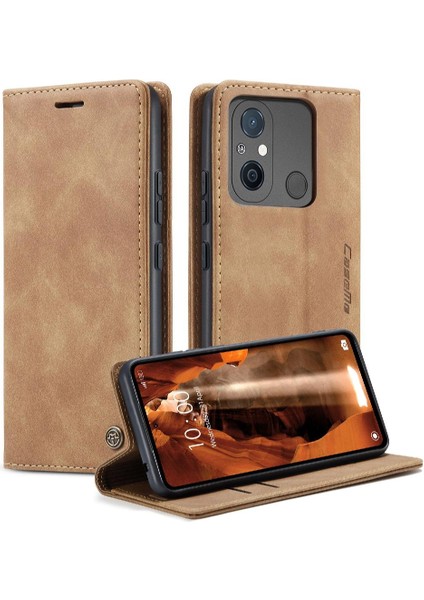 Xiaomi Redmi 12C Durumda Kart Yuvası Kickstand Manyetik Kapatma Için Flip Case (Yurt Dışından)