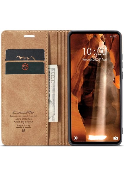 Xiaomi Redmi 12C Durumda Kart Yuvası Kickstand Manyetik Kapatma Için Flip Case (Yurt Dışından)
