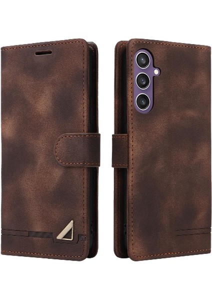 Samsung Galaxy S23 Fe Için Flip Case Cüzdan Kapak Kapak Basit Iş (Yurt Dışından)