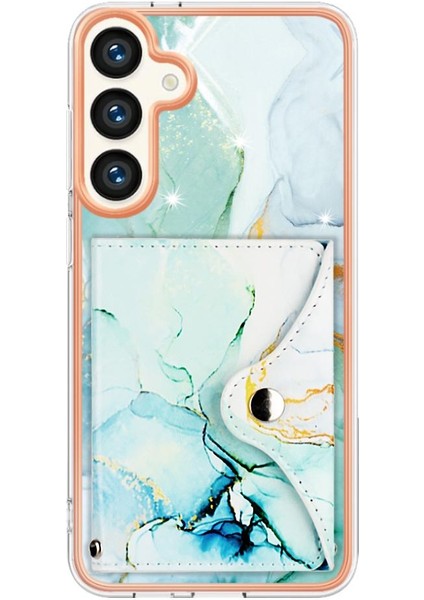 Samsung Galaxy S24 Artı Mermer Ince Cüzdan Yumuşak Tpu Tampon Kartı (Yurt Dışından)