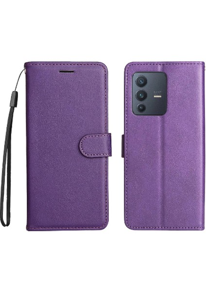 Vivo V23 Için Flip Case 5G/S12 Kart Yuvası ile Yüksek Kaliteli Deri Klasik (Yurt Dışından)