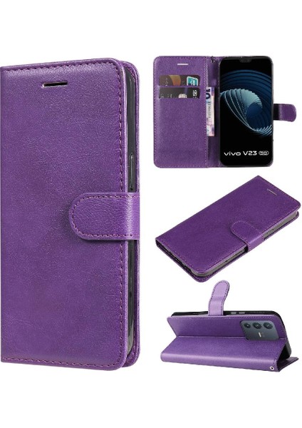 Vivo V23 Için Flip Case 5G/S12 Kart Yuvası ile Yüksek Kaliteli Deri Klasik (Yurt Dışından)