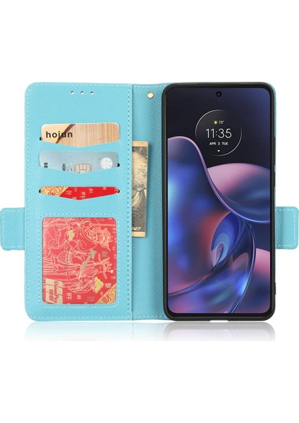 Motorola Moto Kenar 2022 Pu Deri Cüzdan Için Kılıf Yan Toka Kart Yuvaları (Yurt Dışından) modelleri