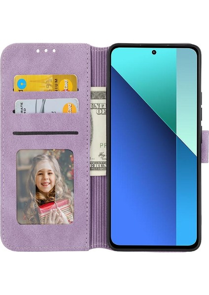 Mays Home1 Xiaomi Redmi Not 13 Için Flip Case 4g Darbeye Koruyucu Kickstand Pu (Yurt Dışından)