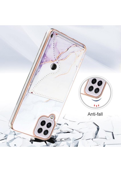 Samsung Galaxy A22 4g Mermer Kart Yuvaları Için Kılıf Ince Cüzdan Yumuşak Tpu (Yurt Dışından) indirimleri