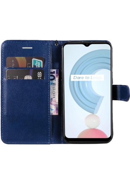 Kart Yuvası Klasik Kılıf ile Realme C21Y Yüksek Kaliteli Deri Için Flip Case (Yurt Dışından) fırsatları