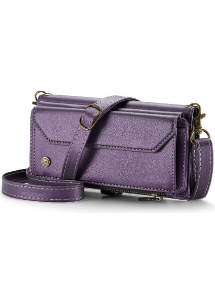 Iphone Xr Için Crossbody Durumda Kart Tutucu Fermuar Faturaları Yuvası Cüzdan Kılıf Için (Yurt Dışından)