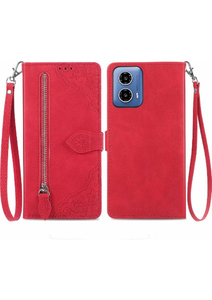 Motorola Moto G34 5g Iş Cüzdan Çoklu Kart Yuvası Flip Fermuar (Yurt Dışından)