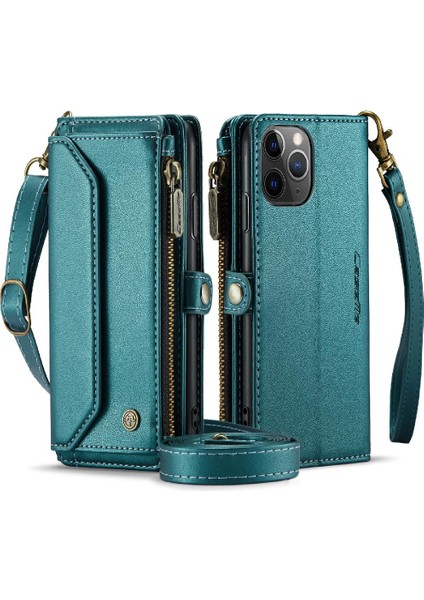 Iphone 11 Pro Için Crossbody Durumda Rfid Engelleme Kart Tutucu Kılıf Cüzdan Için (Yurt Dışından)
