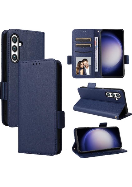 Samsung Galaxy S23 Fe Manyetik Kart Yuvaları Tutucu Pu Deri Yan (Yurt Dışından)