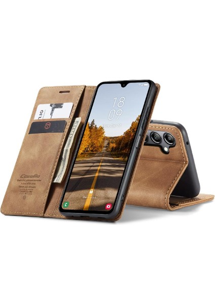Samsung Galaxy A05S Için Flip Case Manyetik Kapatma Darbeye Vintage Pu (Yurt Dışından)