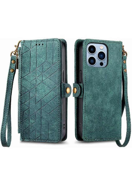 Iphone 13 Için Flip Case Pro Kapak Kapak Cüzdan Basit Iş Darbeye (Yurt Dışından)