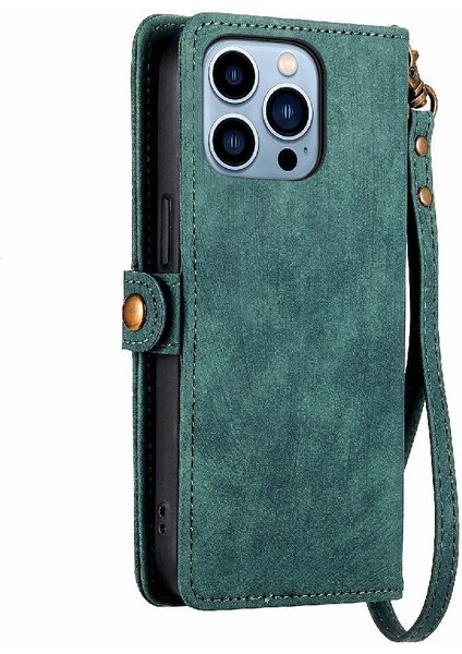 Iphone 13 Için Flip Case Pro Kapak Kapak Cüzdan Basit Iş Darbeye (Yurt Dışından)