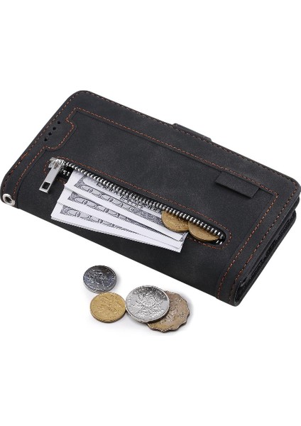 Google Piksel 9 Pu Deri Kordon Kickstand 9 Kart Yuvaları Için Flip Case (Yurt Dışından)
